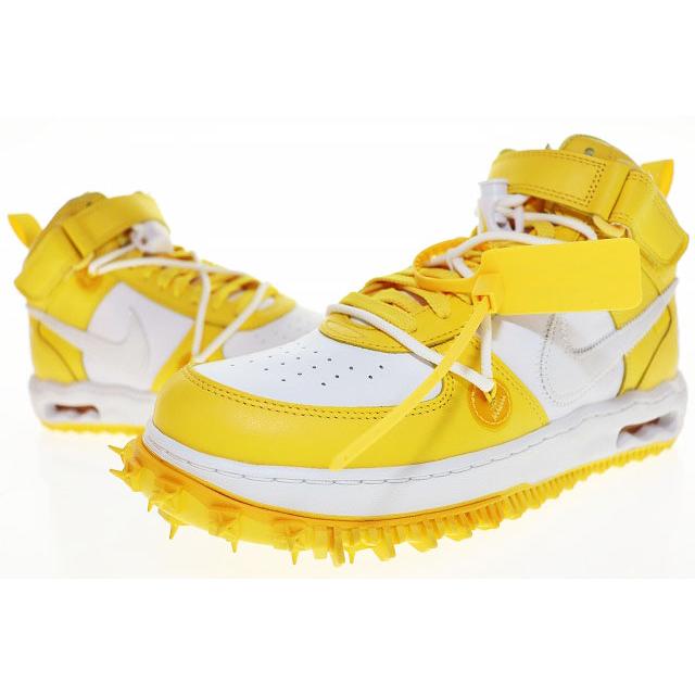 NIKE ナイキ × OFF-WHITE AIR FORCE 1 MID SP LTHR WHITE AND VARSITY 