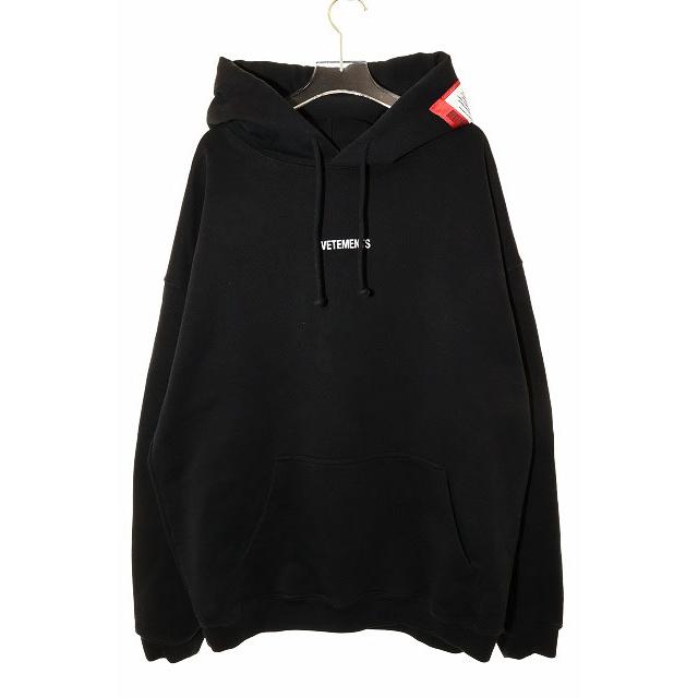 ヴェトモン VETEMENT 21SS LOGO PATCH HOODIE BLACK S ヴェトモン VETEMENT 21SS LOGO PATCH HOODIE BLACK S