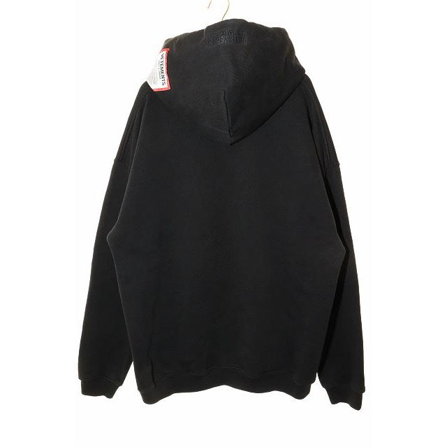 ヴェトモン VETEMENT 21SS LOGO PATCH HOODIE BLACK S UE51TR550B ロゴ  