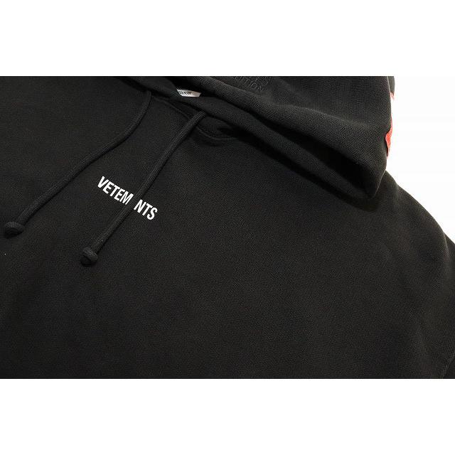 ヴェトモン VETEMENT 21SS LOGO PATCH HOODIE BLACK S UE51TR550B ロゴ  