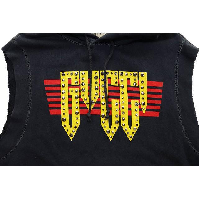 GUCCI（グッチ） GUCCI COTTON JERSEY SLEEVELESS HOODIE M 663243