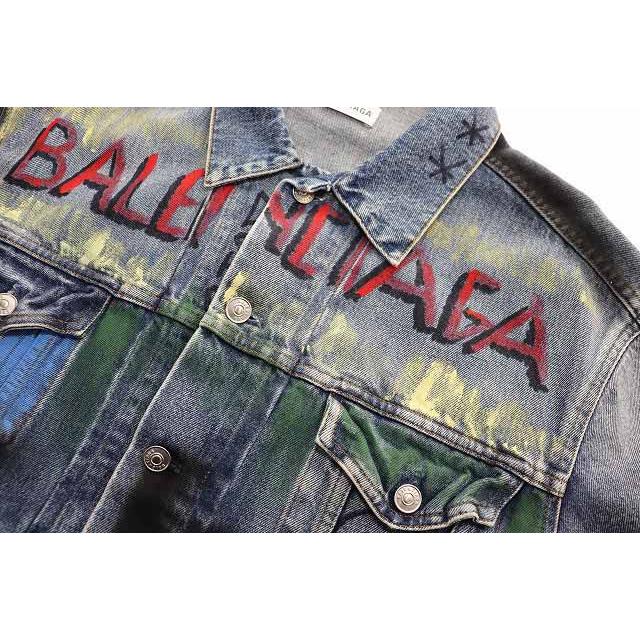 ✨大人気✨バレンシアガ【BALENCIAGA】デニムジャケット　52 L〜XL BALENCIAGA（バレンシアガ） ブラック 21年製 694504 メタルロゴ
