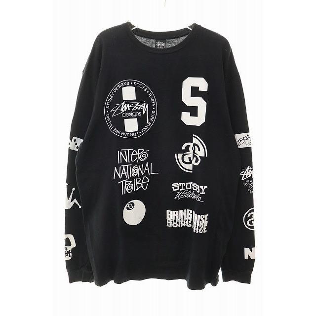 STUSSY（ステューシー） STUSSY MULTI LOGO RAT SKULL L/S TEE BLACK 