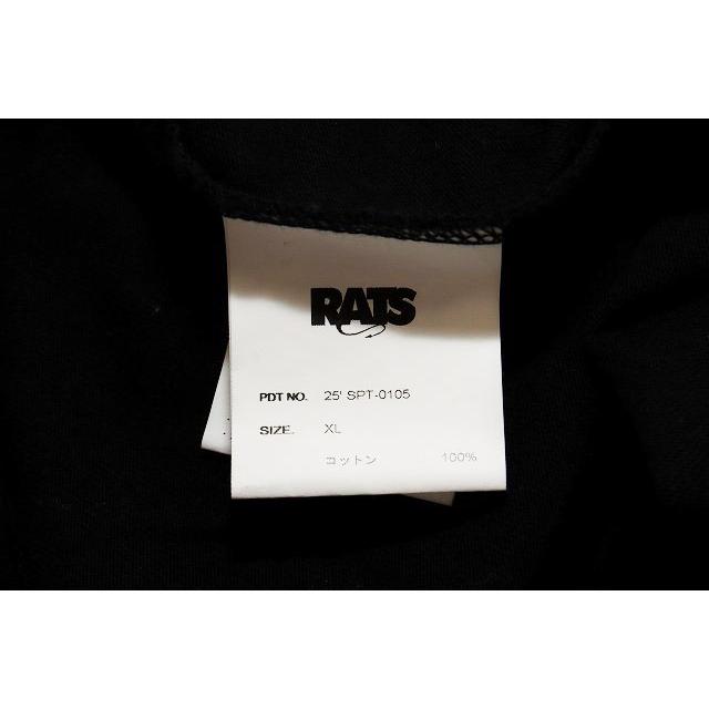 【中古】ラッツ RATS 20TH x NH TEE BLACK XL 25SPT-0105 20周年 コラボ Tシャツ 半袖 ブラック ☆AA★250609 ラッツ RATS 20TH x NH TEE BLACK XL 25SPT-0105 20周年 コラボ T