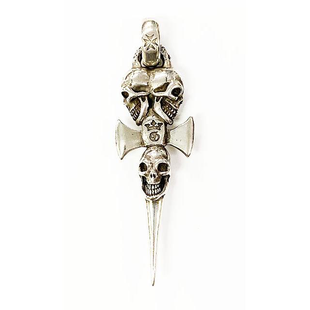gaborスカルビーズ 3個セット　ガボール ガボラトリー ガボール Gaboratory Gabor Triple Skull Dagger Pendant