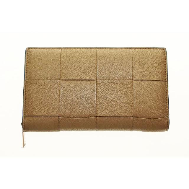 ボッテガヴェネタ カセット マキシイントレ ラウンドファスナー 長財布　ブラウン BOTTEGA VENETA（ボッテガ・ヴェネタ） マキシ イントレ カセット