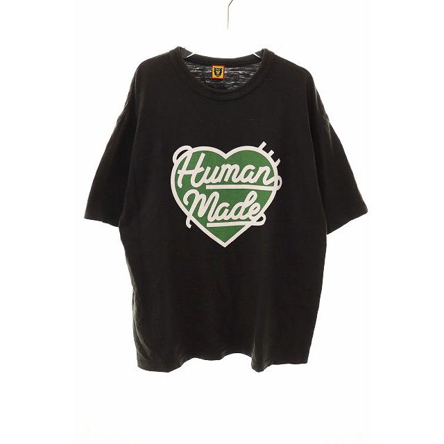 ヒューマンメイド HUMAN MADE HEART LOGO T-SHIRT BLACK 2XL HM23TE025  