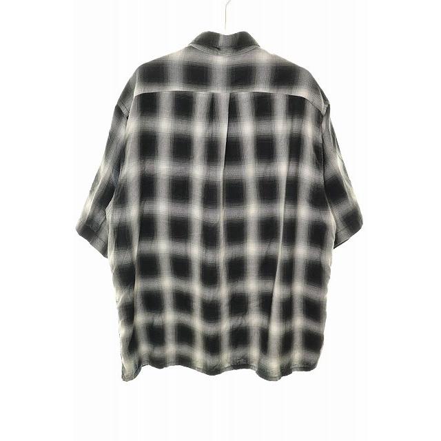 レミレリーフ REMI RELIEF NAVY LABEL レーヨン チェック SSシャツ M