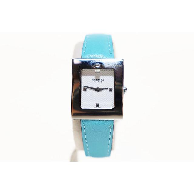 HERMES エルメス ベルトウォッチ BE1.110 クォーツ 腕時計 時計 水色  