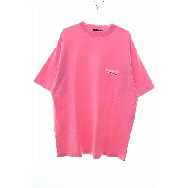 【中古】バレンシアガ BALENCIAGA POLITICAL CAMPAIGN PINK XXS 641675 TJVF7 ロゴ Tシャツ ☆AA★250725 BALENCIAGA（バレンシアガ） BALENCIAGA POLITICAL CAMPAIGN PINK XXS