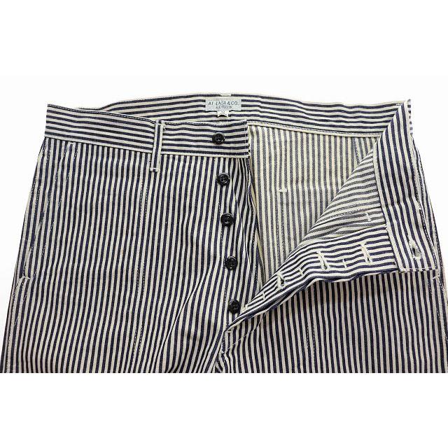 atlast&co ヒッコリーパンツ 32 At last&coアットラスト 108 デニム