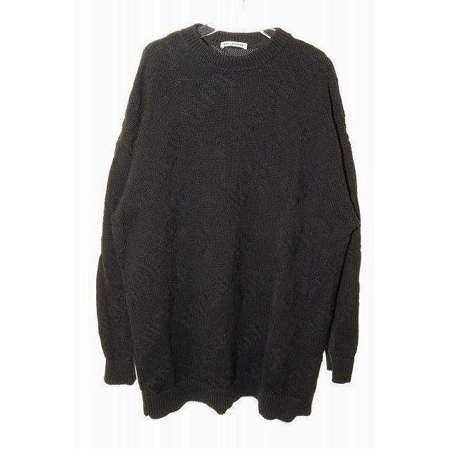 BALENCIAGA（バレンシアガ） BALENCIAGA LOGO JACQUARD SWEATER BLACK