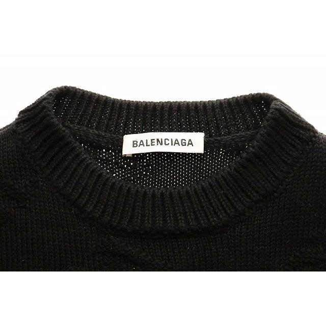 BALENCIAGA（バレンシアガ） BALENCIAGA LOGO JACQUARD SWEATER BLACK