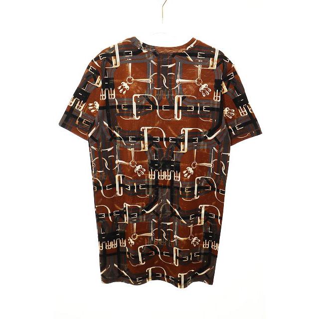 【中古】エルメス HERMES カットワンピース SIZE 34 97-7308 ミニ丈 半袖 総柄 ブラウン ☆AA★●250729 レディース HERMES（エルメス） カットワンピース SIZE 34 97-7308 ミニ丈 半袖 総