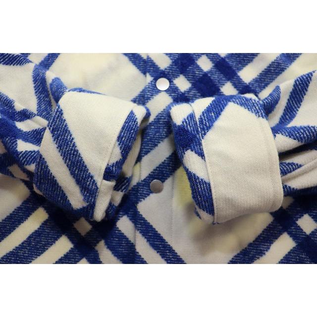 未使用　バーバリー　ダニエルリー　アーカイブチェック　シャツジャケット　ブルー BURBERRY バーバリー ARCHIVE CHECKED BRUSHED WOOLBLEND