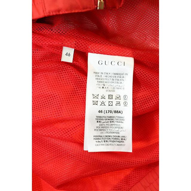 GUCCI（グッチ） GUCCI LOGO NYLON JACKET RED サイズ46 618900 ロゴ 