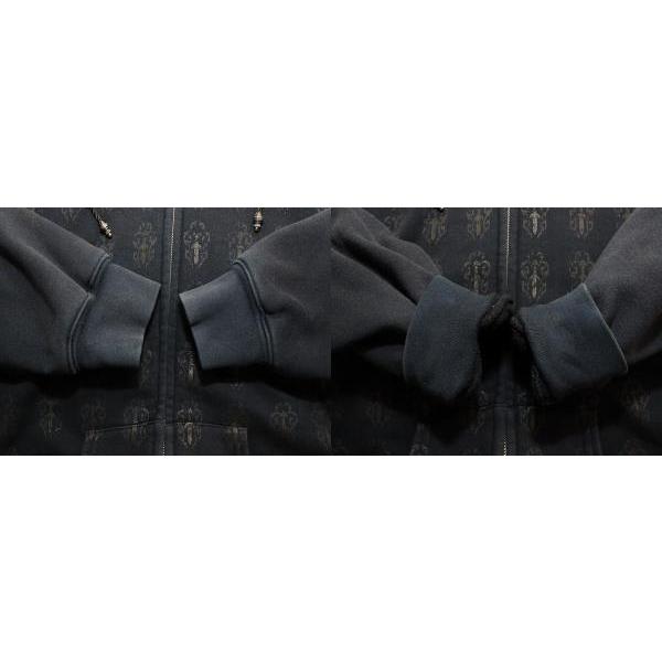 【中古】クロムハーツ CHROME HEARTS ダガー プリント ジップアップ パーカー ネイビー Mサイズ ☆AA★ 250911 CHROME HEARTS（クロムハーツ） ダガー プリント ジップアップ