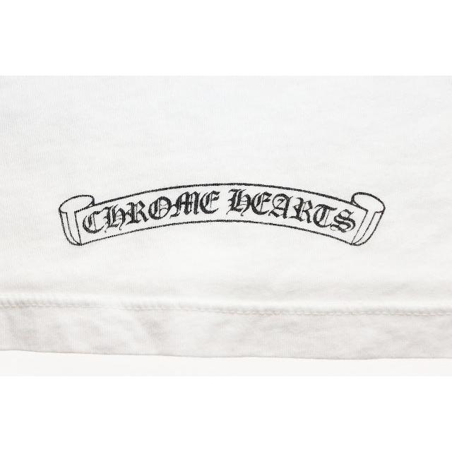 CHROME HEARTS クロムハーツ LS HNLY ヘンリーネック 半袖Tシャツ サイズL クロスボールボタン アイボリー CH刺繍 美品 中古 4b012946 CHROME HEARTS（クロムハーツ） ヘンリーネック クロスボールボタン