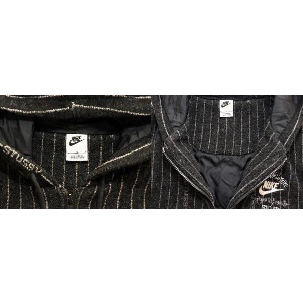 NIKE（ナイキ） × STUSSY STRIPED WOOL JACKET BLACK L DR4023-010