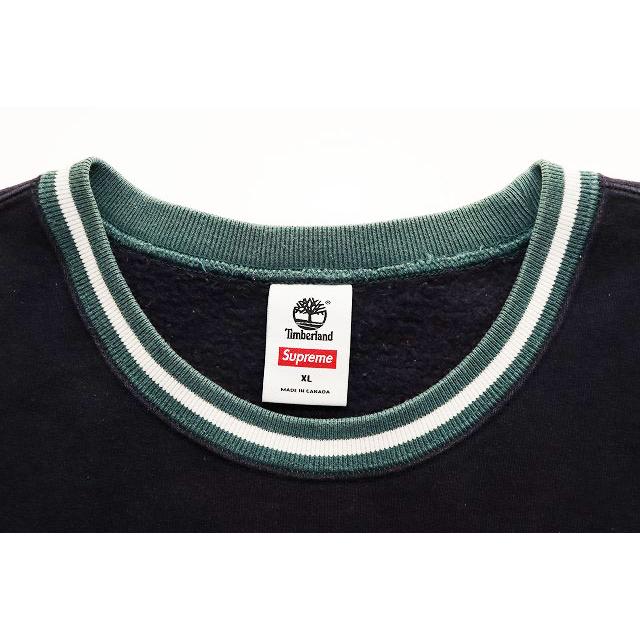 Supreme（シュプリーム） × TIMBERLAND 21SS CREWNECK NAVY XL