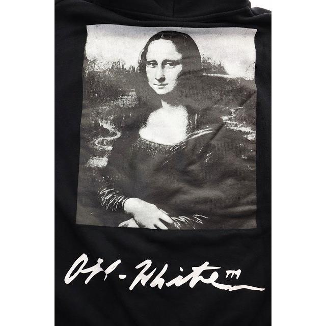 オフホワイト OFF WHITE 19SS MONA LISA ZIPUP HOODIE BLACK L 