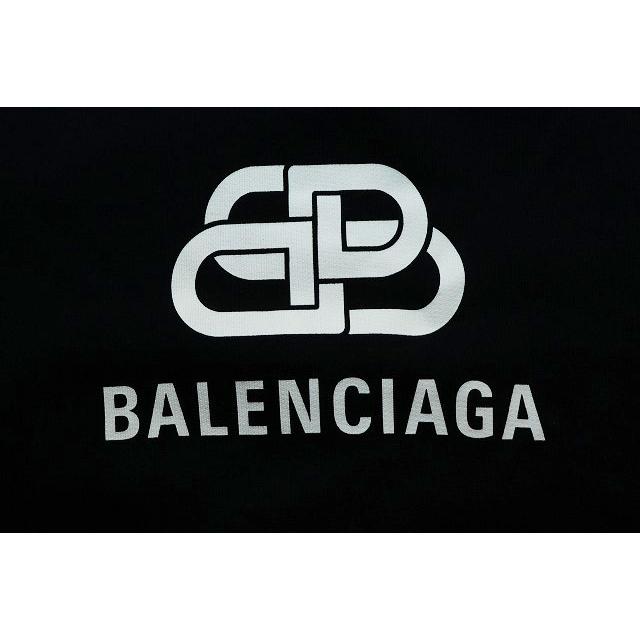 BALENCIAGA（バレンシアガ） BALENCIAGA BB LOGO PRINTED HOODIE BLACK