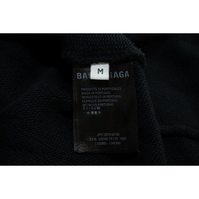 BALENCIAGA（バレンシアガ） BALENCIAGA BB LOGO PRINTED HOODIE BLACK