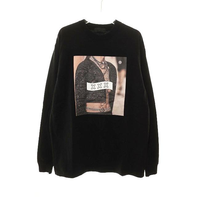 【中古】ゴッドセレクション GOD SELECTION XXX フォト ロンT 長袖 ブラック 黒 M ☆AA★250929 メンズ ゴッドセレクション GOD SELECTION XXX フォト ロンT 長袖 ブラック 黒
