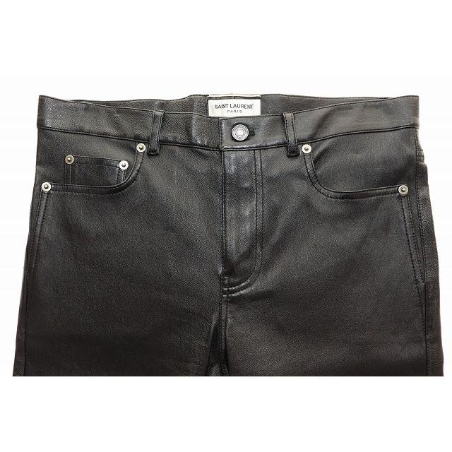 サンローラン パリ SAINT LAURENT PARIS LAMB LEATHER SKINNY LONG