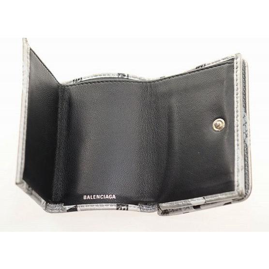BALENCIAGA シルバー 三つ折り財布 ミニウォレット 新品未使用 BALENCIAGA（バレンシアガ） ミニ ウォレット シルバー 三つ折り 財布