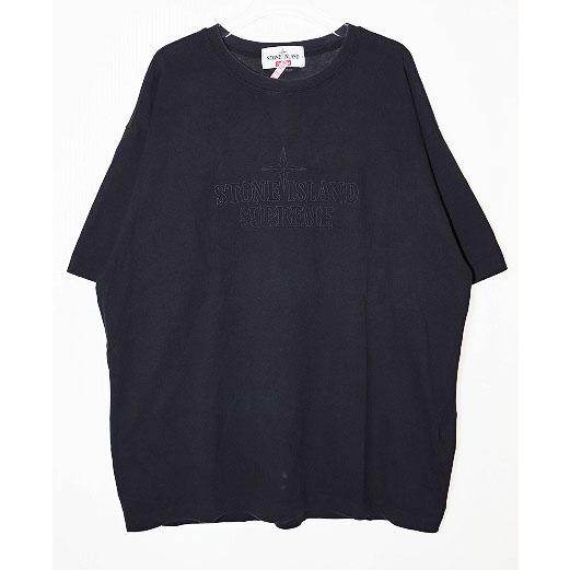 【中古】シュプリーム SUPREME × STONE  22AW EMBROIDERED LOGO S/S TOP L 7325201S1 ストーン アイランド Supreme（シュプリーム） × STONE ISLAND 22AW EMBROIDERED LOGO S/S