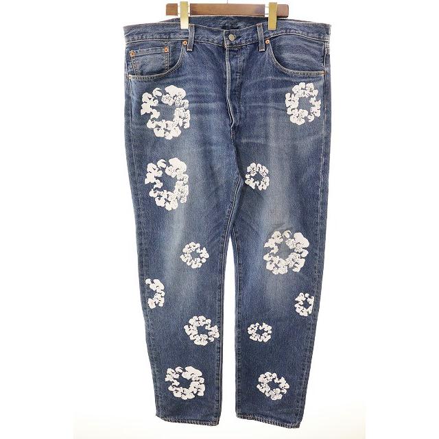 DENIM TEARS ×LEVIS フラワープリント デニムパンツ 並行輸入品] Denim Tears デニムティアーズ Levi's リーバイス