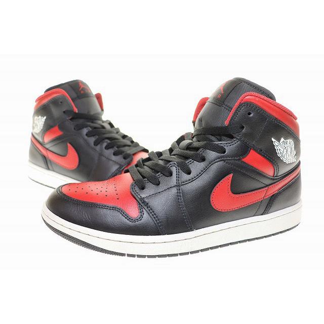 NIKE（ナイキ） NIKE AIR JORDAN 1 MID BLACK VARSITY RED SUMMIT