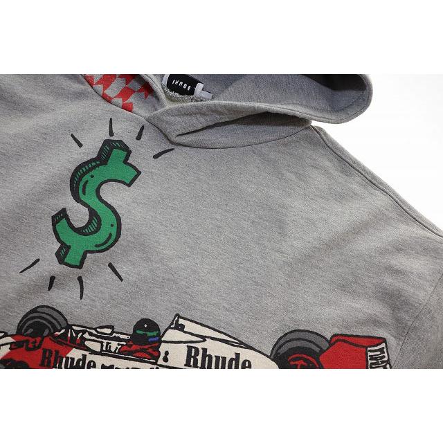 ルード RHUDE DOODLE HOODIE GREY L ドゥードゥル フーディ プル