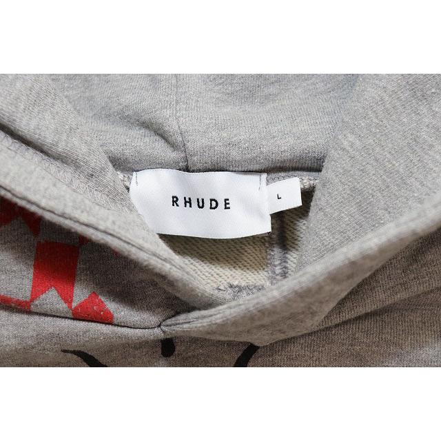 【中古】ルード RHUDE DOODLE HOODIE GREY L ドゥードゥル フーディ プルオーバー パーカー ロゴ グレー 251003 ルード RHUDE DOODLE HOODIE GREY L ドゥードゥル フーディ プル