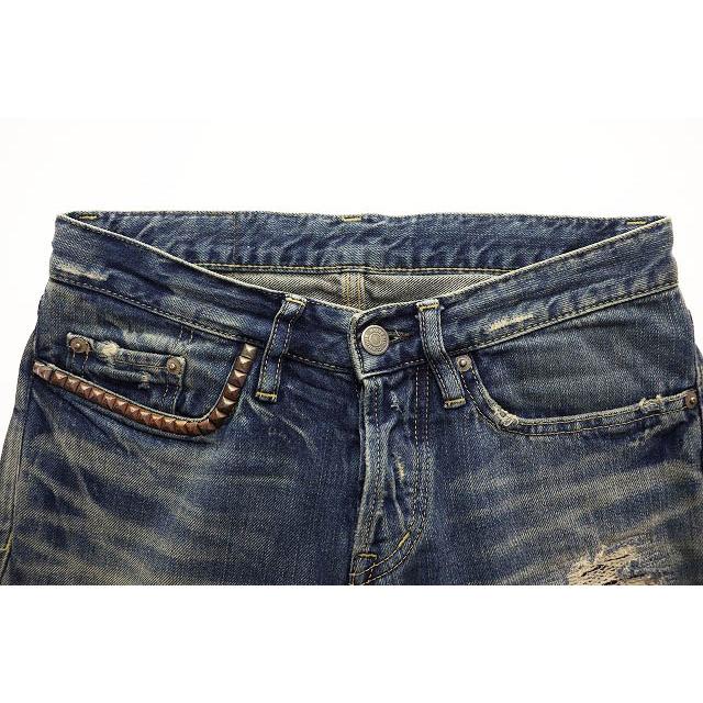 HYSTERIC GLAMOUR ダメージストレートデニム W32 HYSTERIC GLAMOUR（ヒステリックグラマー） HYSTERIC GLAMOUR STRAIGHT