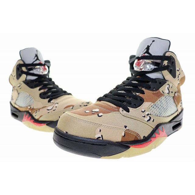 【中古】ナイキ NIKE 観賞用 AIR JORDAN 5 RETRO SUPREME 2015 27cm DESERT CAMO 824371-201 AJ5 ▲■250828 NIKE（ナイキ） 観賞用 AIR JORDAN 5 RETRO SUPREME 2015 27cm DESERT