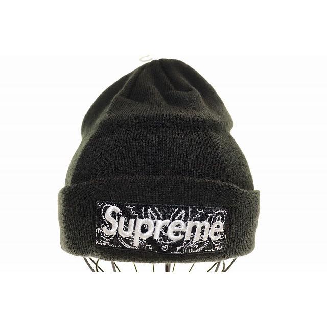 Supreme ニット帽 ブラック バンダナ Supreme シュプリーム SUPREME 19AW NEW ERA BOX LOGO BEANIE