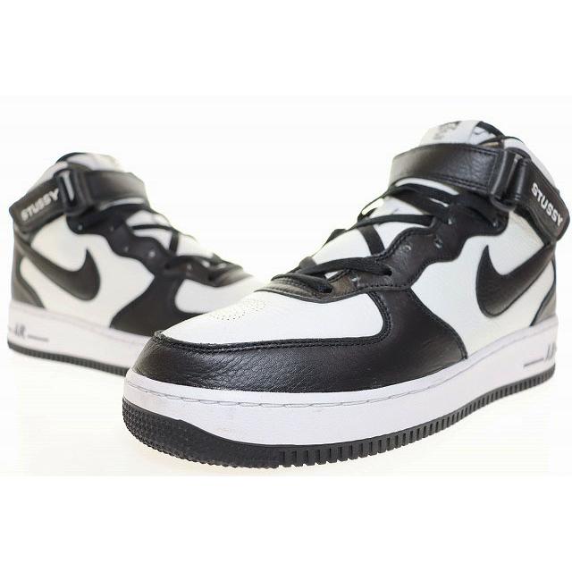 NIKE ナイキ × STUSSY AIR FORCE 1 07 MID SP BLACK WHITE 27.5