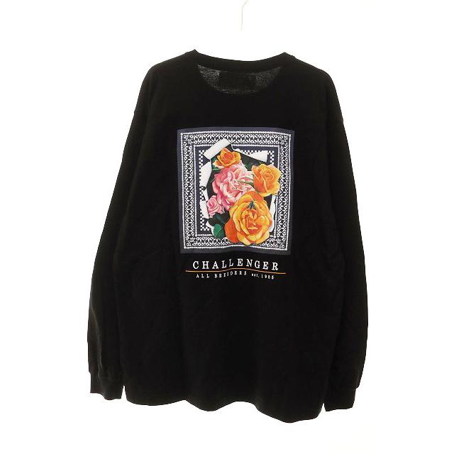 チャレンジャー CHALLENGER 25SS ROSE BANDANA TEE BLACK L ローズ