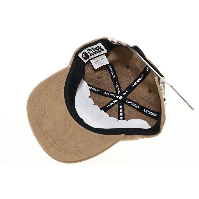 【中古】アベイシングエイプ A BATHING APE 25SS WASHED CANVAS CAP BEIGE FREE キャップ ☆AA★▲■251101 A BATHING APE（アベイシングエイプ） A BATHING APE 25SS WASHED