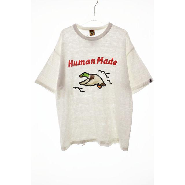 【中古】ヒューマンメイド HUMAN MADE T-SHIRT ＃2302 ダック プリント Tシャツ ホワイト XL ロゴ 半袖 ☆AA★251101 ヒューマンメイド HUMAN MADE T-SHIRT ＃2302 ダック プリント Tシャツ