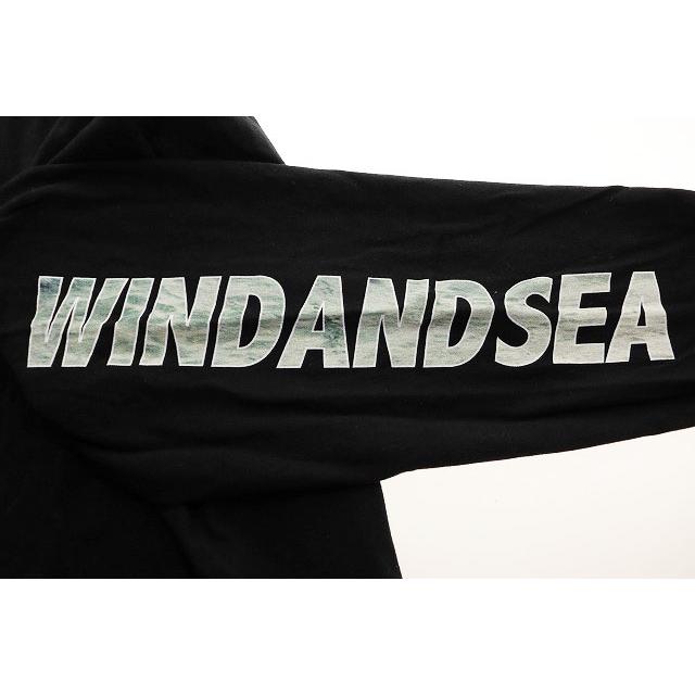 【中古】ウィンダンシー WIND AND SEA ラバーロゴ ロンT XL 袖ロゴ 長袖 ブラック 黒 251007 メンズ ウィンダンシー WIND AND SEA ラバーロゴ ロンT XL 袖ロゴ 長袖