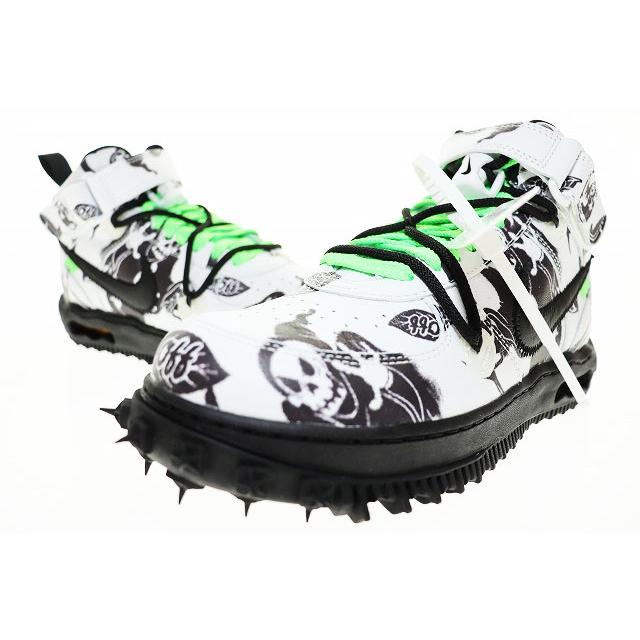 OFF-WHITE オフホワイト サイズ:26.0cm / 24SS NIKE AIR FORCE 1 MID SP LTHR GRIM REAPER (DR0500-102) / ナイキ エアフォース1 ミッド レザー 死神 / ホワイト ブラック / US8 / ミドルカット スニーカー シューズ 靴 / コラボ【メンズ】【K4449】 NIKE（ナイキ） × OFF WHITE AIR FORCE 1 MID SP LTHR GRIM REAPER