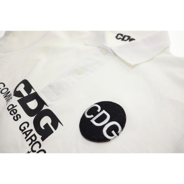 コムデギャルソン COMME des GARCONS CDG PLAY POLO WHITE M SZ-T003