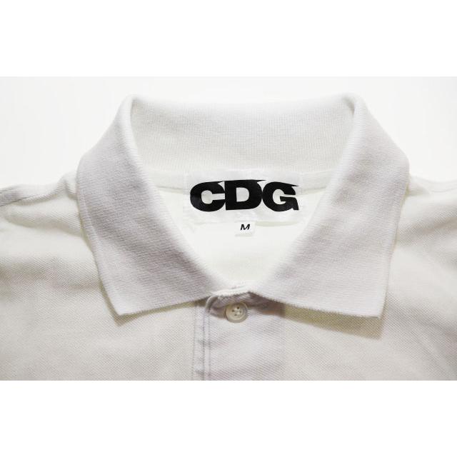 コムデギャルソン COMME des GARCONS CDG PLAY POLO WHITE M SZ-T003