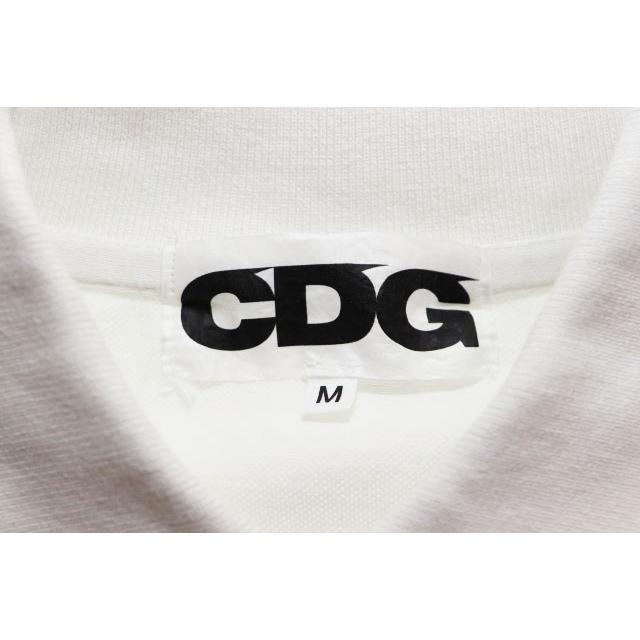 PLAY Comme des Garçons ホワイトポロシャツ M Comme Des Garçons Play heart-logo Cotton Polo Shirt | White | FARFETCH