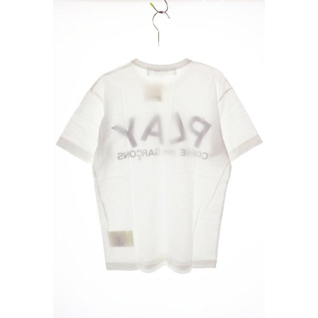 COMME des GARÇONS コムコム 半袖Tシャツ プリント ホワイト プレイコムデギャルソン PLAY COMME des GARCONS フロント ロゴ T