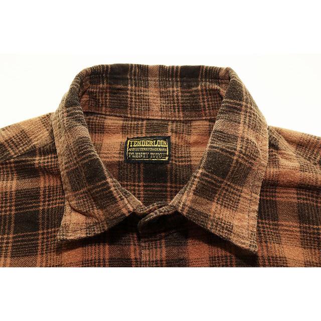 テンダーロイン TENDERLOIN ネルシャツ Sサイズ チェック柄 ロゴ 刺繍