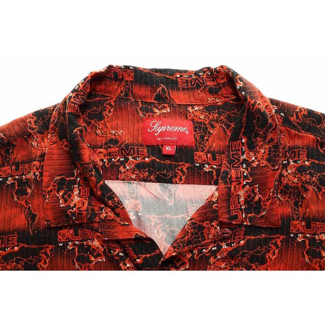 Supreme シュプリーム レーヨン アロハ シャツ 18SS Sサイズ Supreme（シュプリーム） SUPREME 18SS WORLD FAMOUS RAYON SHIRT RED